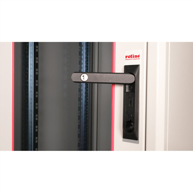 ROLINE 19-inch netwerkkast Basic 22 U, 600x600 BxD Glazen deur grijs