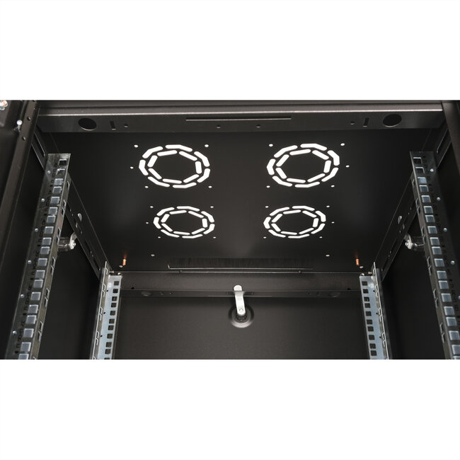 ROLINE 19-inch netwerkkast Basic 42 U, 600x600 BxD Glazen deur zwart