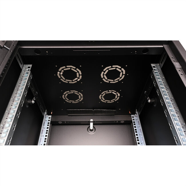 ROLINE 19-inch netwerkkast Basic 22 U, 600x600 BxD Glazen deur zwart