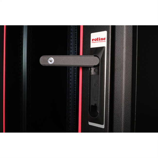 ROLINE 19-inch netwerkkast Basic 22 U, 600x600 BxD Glazen deur zwart