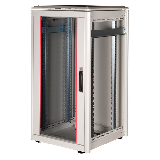ROLINE 19-inch netwerkkast Pro 22 U, 600x600 BxD Glazen deur grijs