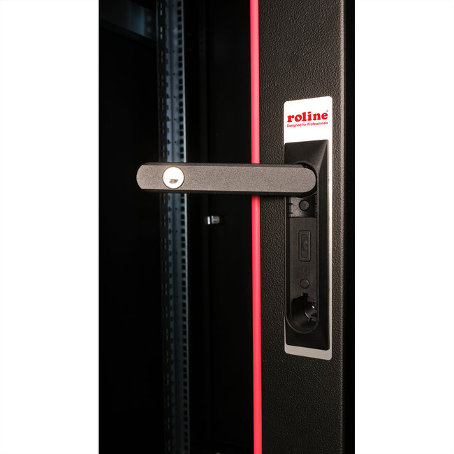 ROLINE 19-inch netwerkkast Pro 22 U, 600x600 BxD Glazen deur zwart