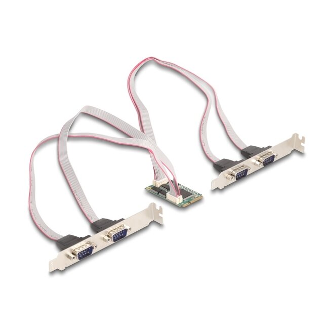 Delock Mini PCIe I/O PCIe full size 4 x Serial RS-232
