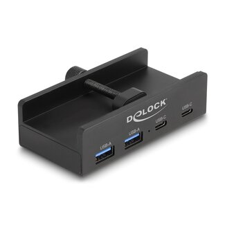DeLOCK Delock External USB 5 Gbps 4 Port Hub 2 x USB Type-A and 2 x USB Type-C™ with Locking Screw