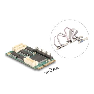 DeLOCK Delock Mini PCIe I/O PCIe full size 4 x Serial RS-232, 1 x Parallel