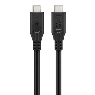 Goobay USB-C kabel | USB4 20 Gbps | PD 240W | 4K 60Hz | zwart | 2 meter