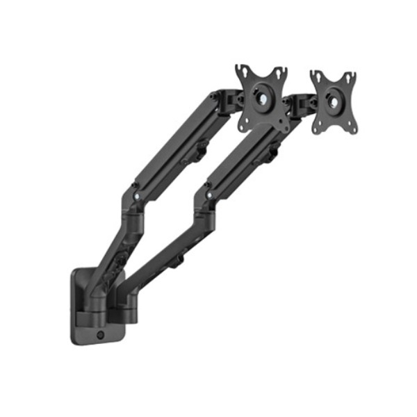 Gembird MA-WA2-01 mounting kit - adjustable arm - for 2 flat panels - up to 7 kg - fine texture black