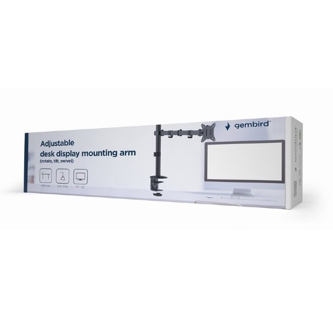 Gembird bureaubeugel voor 1 monitor tot 32 inch | full motion | 3 draaipunten
