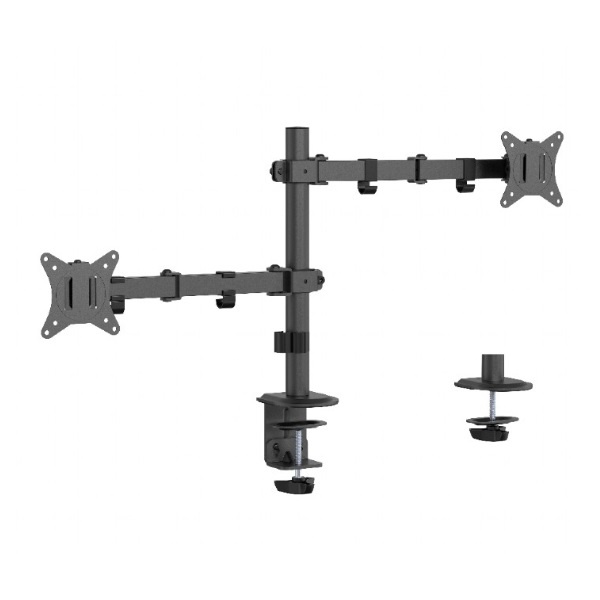 Dubbele monitorarm voor bureau-montage, 17”-32” |