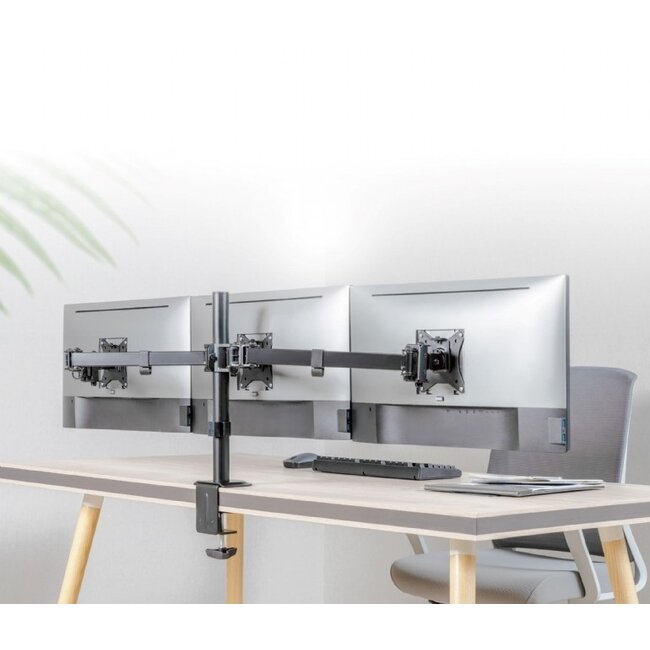 Gembird bureaubeugel voor 3 monitoren tot 27 inch | full motion