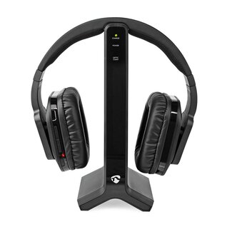 Nedis Nedis draadloze stereo over-ear RF hoofdtelefoon met oplaadstation | digitaal/analoog | zwart