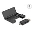 Delock Card Reader USB 5 Gbps USB Type-C™ / Type-A for SD and Micro SD memory cards with practical memory card case - black