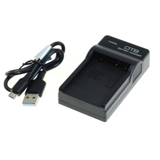 VHBW Acculader compatibel met Panasonic CGA-S009, CGA-S106, DMW-BCF10, DMW-BCG10, DMW-BCJ13 en Leica BP-DC7 en BP-DC10 accu's