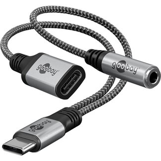 Goobay Goobay Adapter USB-C™ to USB-C™ and Jack, 3.5 mm AUX