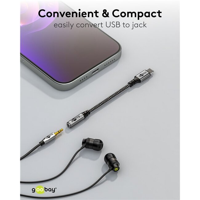 Goobay Adapter USB-C™ to Jack, 3.5 mm AUX