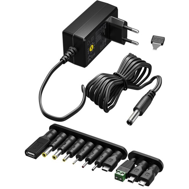 Goobay Universal Power Supply 5 V - 15 V, Max. 36 W, 2,4 A)