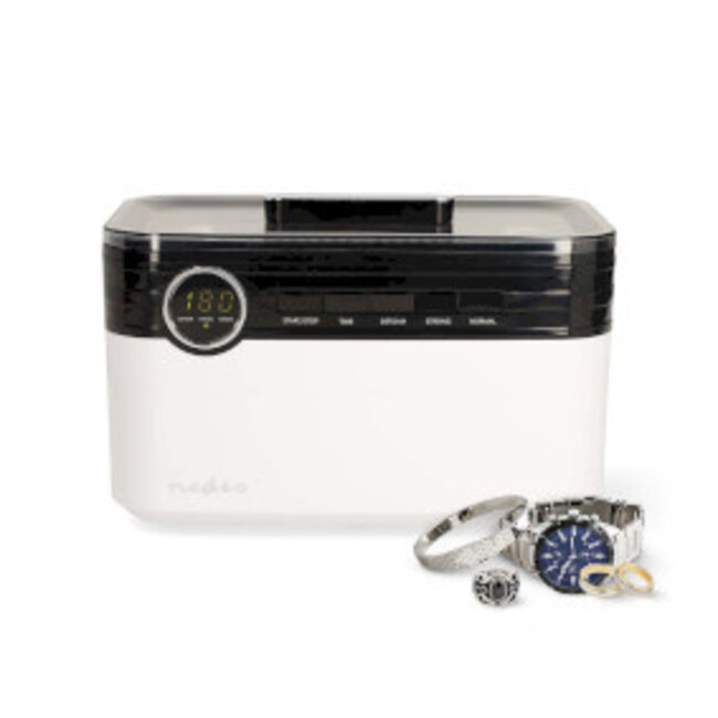 Ultrasone Juwelenreiniger | Netvoeding | 220 - 240 V AC 50/60 Hz | Euro / Type-C (CEE 7/16) | Wit | Kunststof