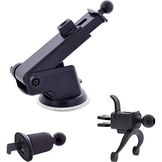 InLine® Car Smartphone Holder, ONE TOUCH QI 2, universal, Wireless Charger