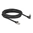 Delock GigE Camera Cable RJ45 plug 45° rotated and 90° angled with screws to RJ45 plug Cat.6 S/FTP 5 m black