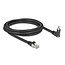 Delock GigE Camera Cable RJ45 plug 45° rotated and 90° angled with screws to RJ45 plug Cat.6 S/FTP 2 m black
