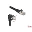 Delock GigE Kamera Cable RJ45 plug 90° angled with screws to RJ45 plug Cat.6 S/FTP 1 m black