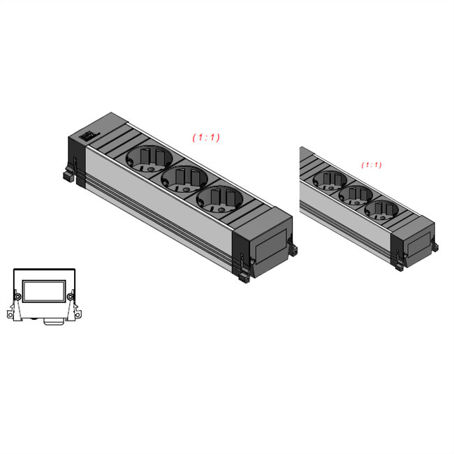 BACHMANN Power Frame 3x beveiligingscontact