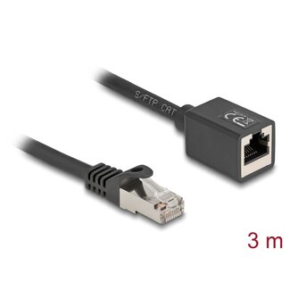 DeLOCK Delock Network Extension Cable RJ45 plug to RJ45 jack Cat.6A S/FTP 3 m black