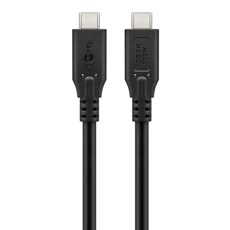 Goobay 74193 USB-kabel USB4 Gen 2x2 2 m USB C Zwart