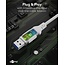 Goobay USB-A naar RJ45 LAN kabel | Slimline | USB3.0 | CAT6 | wit | 10 meter