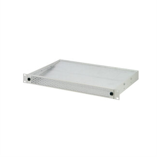 Schroff SCHROFF 1 U Luchtrooster voor 19" ventilatorkast, 6 ventilatoren, vooraan geperforeerd, 330 mm, RAL 9006
