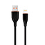 Premium siliconen 8-pins laad- en datakabel, 1,5 m, zwart