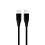 Premium siliconen USB Type-C naar 8-pins laad- en datakabel, 1,5 m, zwart