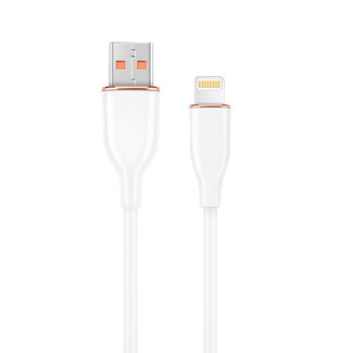 A4 Premium siliconen 8-pens oplaad- en datakabel, 1,5 m, wit