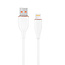 Premium siliconen 8-pens oplaad- en datakabel, 1,5 m, wit