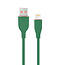 Premium siliconen 8-pens oplaad- en datakabel, 1,5 m, Middernachtgroen