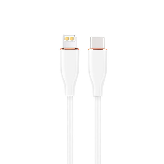 USB Type-C naar 8-pins oplaad- en datakabel, 1,5 m, Wit