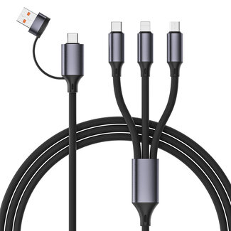 Cablexpert Premium siliconen USB 4-in-1 oplaadkabel, 1,5 m