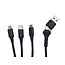 Premium siliconen USB 4-in-1 oplaadkabel, 1,5 m