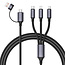 Premium siliconen USB 4-in-1 oplaadkabel, 1,5 m