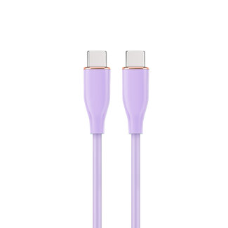 A4 Premium siliconen Type-C Power Delivery (PD) oplaad- en datakabel, 1,5 m, paars