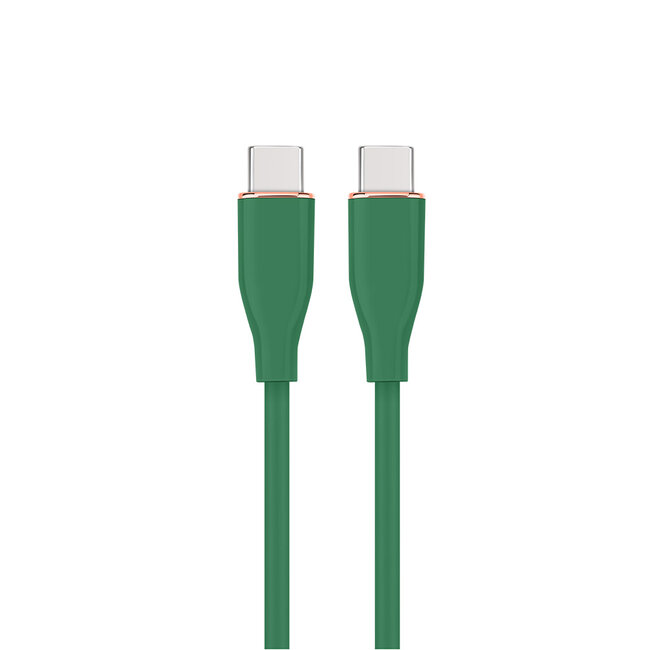 Premium siliconen USB Type-C naar 8-pins oplaad- en datakabel, 1,5 m, Midnight Green