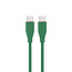 Premium siliconen USB Type-C naar 8-pins oplaad- en datakabel, 1,5 m, Midnight Green