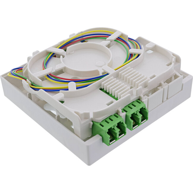 InLine® FTTH aansluitdoos voorgemonteerd 4x LC/APC 9/125µm 40m