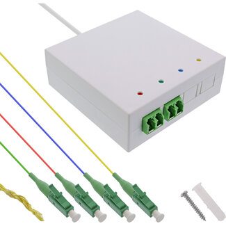 InLine® InLine® FTTH aansluitdoos voorgemonteerd 4x LC/APC 9/125µm 50m