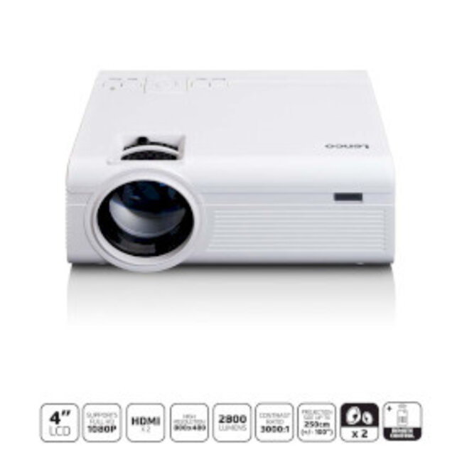 LCD Projector met hoge resolutie, ondersteunt Full HD 1080P inhoud Wit
