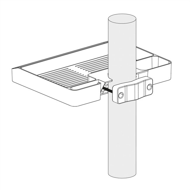VALUE Ablagefach für Stangenmontage, bis 3 kg, 30-48 mm (1,2"-1,9")