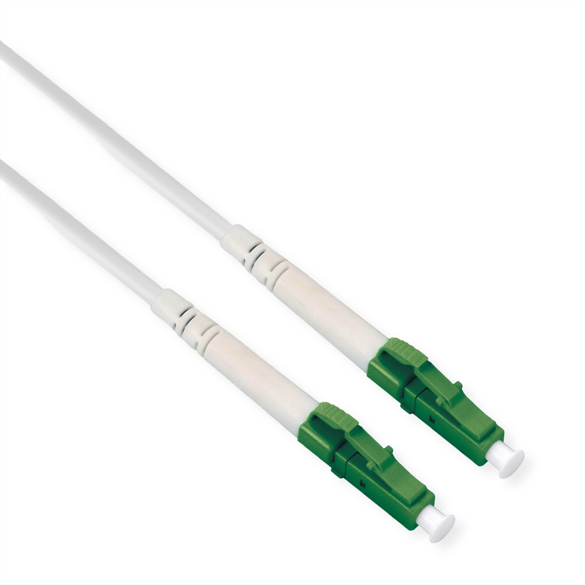 ROLINE glasvezelkabel 9/125 µm OS2, LC/LC, APC, staalgewapend, simplex, LSOH, wit, 10 m