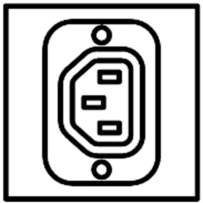 SCHROFF contactdoosstrip, IEC C13 met verbindingskabel aan open uiteinde, 8x IEC C13, 19"