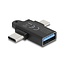 Delock Adapter USB 10 Gbps 2 in 1 USB-A female to USB Type-C™ male + USB Micro-B male OTG