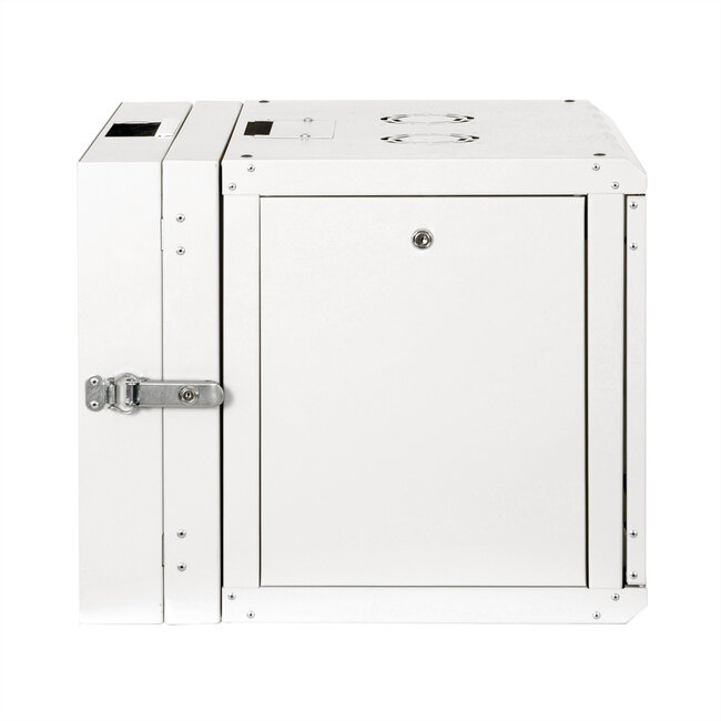 ROLINE 19-inch wandbehuizing Pro 9 U, 600x600 BxD tweedelig draaibaar grijs